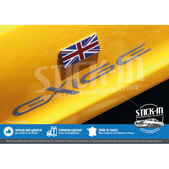 Lotus Exige S2 autocollant stickers masque arrière gris argent