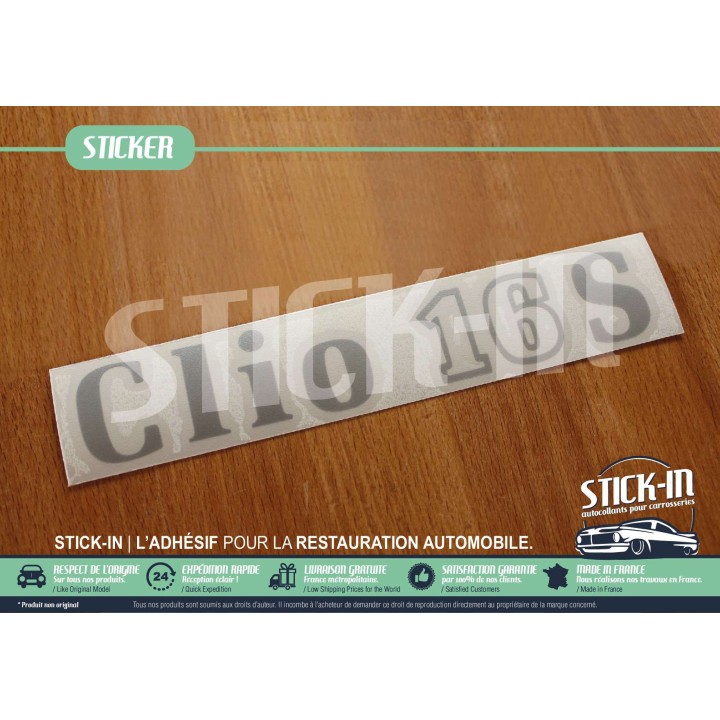Rinnovo degli adesivi e del monogramma della Renault Clio 16S