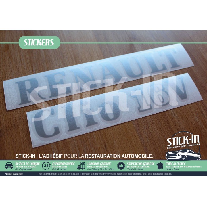 Autocollants Stickers Renault Clio 16V Monogrammes Arrières Renovation