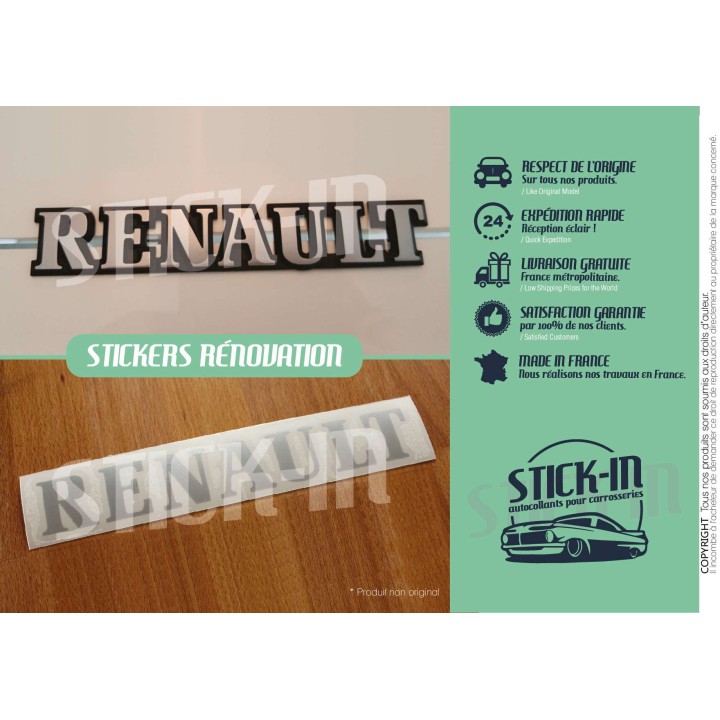 Adhesivo de renovación con monograma para el embellecedor del maletero del Renault Clio 16S
