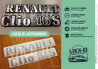 Renovierungsaufkleber, Aufkleber, Renault Clio 16S, hintere Monogramme, Logos, Abzeichen
