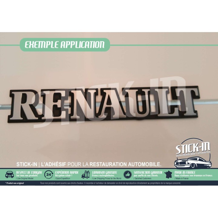 Erneuerung von Aufklebern, Abziehbildern, Monogrammen, Hecklogos und Emblemen für Renault Clio 16S