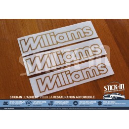 3 gold Renault Clio Williams phase 1 monogram stickers