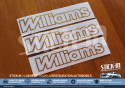 Set di 3 adesivi monogramma "Williams" oro - Renault Clio Williams Phase 1