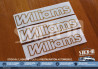 Juego de 3 pegatinas monogramas "Williams" oro - Renault Clio Williams Fase 1