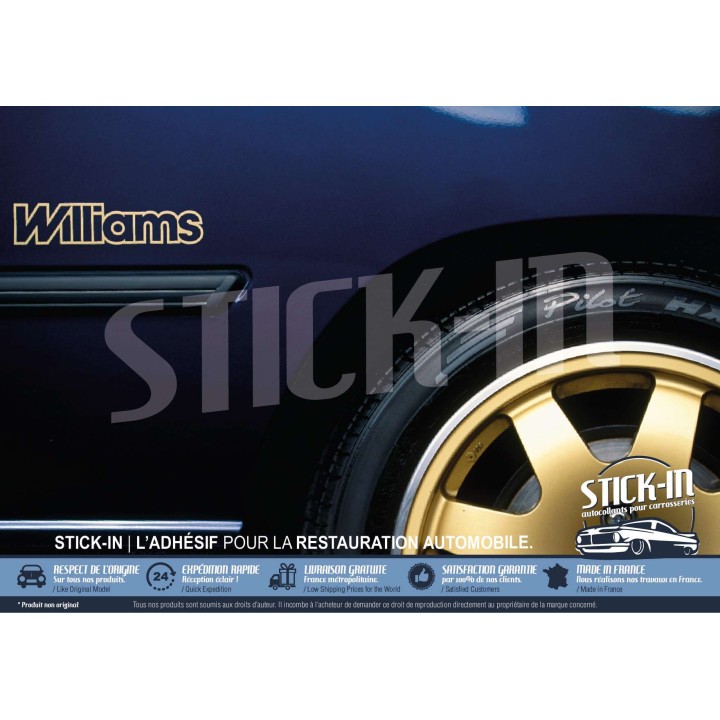Renault Clio Williams phase 1 monogram stickers with application templates