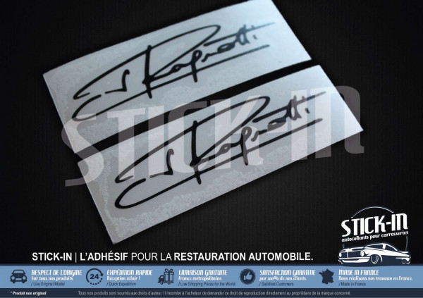 2 Autocollants Stickers Signature Jean Ragnotti