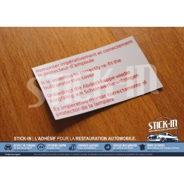 Adhesivo para el depósito de la dirección asistida, protector de bombilla para Renault Clio Williams 16S