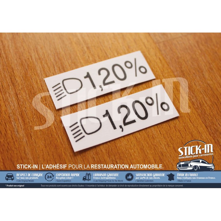 Renault Clio Williams 16S Headlight Angle Stickers 1.20%