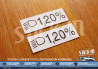 Autocollant Inclinaison Phares "1.20%" Compartiment Moteur - Renault Clio Williams, 16S & 16V