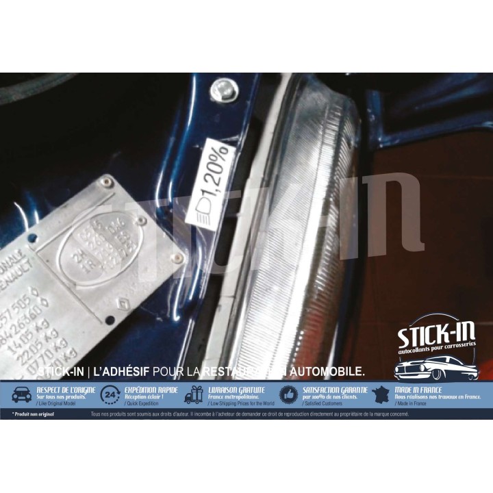 Renault Clio Williams 16S Headlight Angle Stickers 1.20%