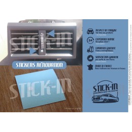 2 Autocollants rénovation grille chauffage ventilation Renault Clio 16S Williams Baccara