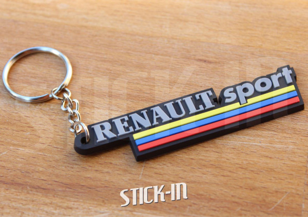 Renault Sport Logo Schlüsselanhänger, erste Generation (1980–2004), weiches PVC