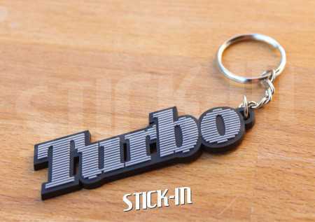 Keychain - Renault 5 Alpine Turbo & Renault 18 Turbo - Grey & Black - Keyring Logo Badge Stickers Bodywork Monogramm
