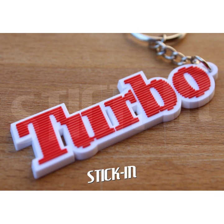 Renault 5 Alpine Turbo Keyring White | Black
