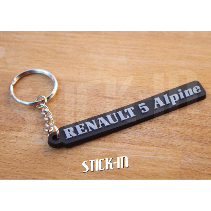 Portachiavi Renault 5 Alpine Turbo con monogramma e logo A5