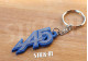 Renault 5 Alpine A5 Turbo Schlüsselanhänger, Grau/Blaues Logo