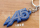 Renault 5 Alpine A5 Turbo Schlüsselanhänger, Grau/Blaues Logo