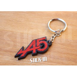 Renault 5 Alpine A5 Turbo Red Black Logo Keyring