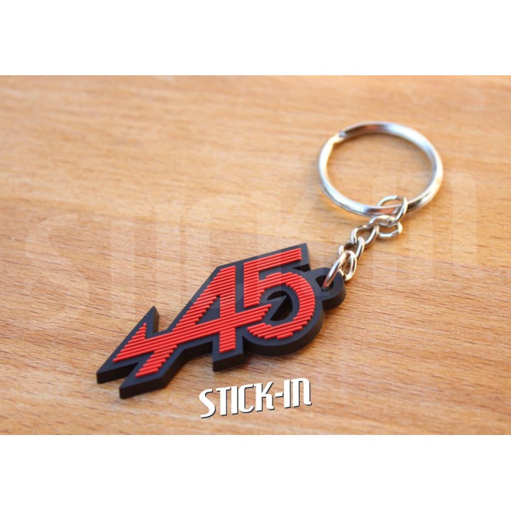 Portachiavi con logo Renault 5 Alpine A5 Turbo rosso e nero