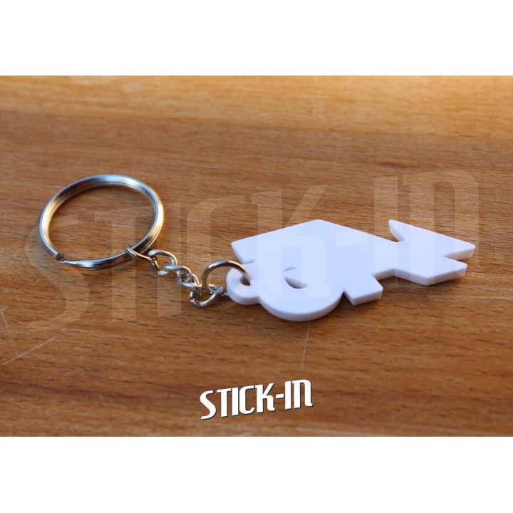 Renault 5 Alpine A5 Turbo Red White Logo Keyring