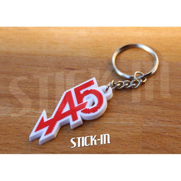 Portachiavi con logo Renault 5 Alpine A5 Turbo rosso e bianco