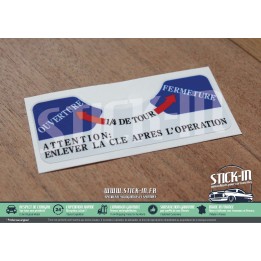 Peugeot 306 Cabriolet Sticker - Trunk - Manual Convertible Top Operation