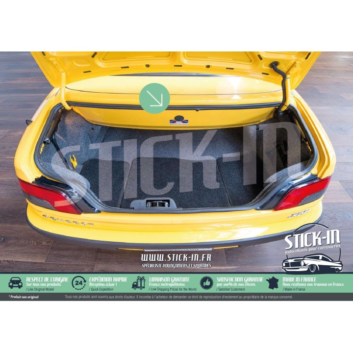 Peugeot 306 Cabriolet Autocollant Sticker Coffre Manipulation Capote Manuelle