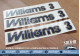 Renault Clio "Williams 3" (UK version) 3 stickers monograms blue and gold