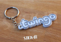 Schlüsselanhänger - Renault Twingo - Weiß - Monogram Badge Trunk Logo Weich-PVC