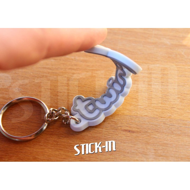 Porte Clés Renault Twingo Badge Monogramme Coffre Logo PVC Souple Blanc