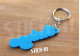 Renault Twingo Keyring Badge Monogram Trunk Logo Soft PVC Blue