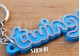 Renault Twingo Keyring Badge Monogram Trunk Logo Soft PVC Blue