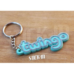 Renault Twingo Keyring Badge Monogram Trunk Logo Soft Green PVC