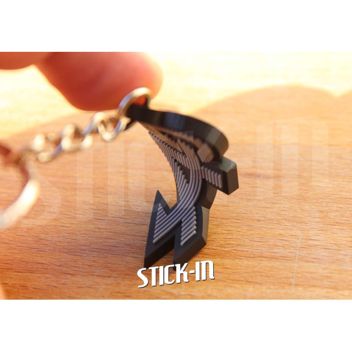 Renault 5 Alpine A5 Turbo Keyring Grey Black Logo