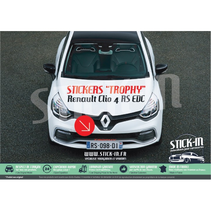 Pegatinas para parachoques Renault Clio 4 RS EDC TROPHY 220