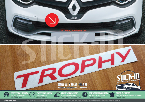 Autocollants Stickers Renault Clio 4 RS EDC TROPHY 220 Parechoc