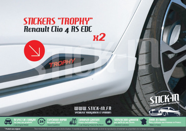 Renault Clio 4 RS EDC TROPHY 220 Aufkleber für die unteren Türen