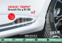 2 Autocollants "Trophy" Stickers pour bas de portes (sans fond 3D) - Renault Clio 4 RS EDC TROPHY 220