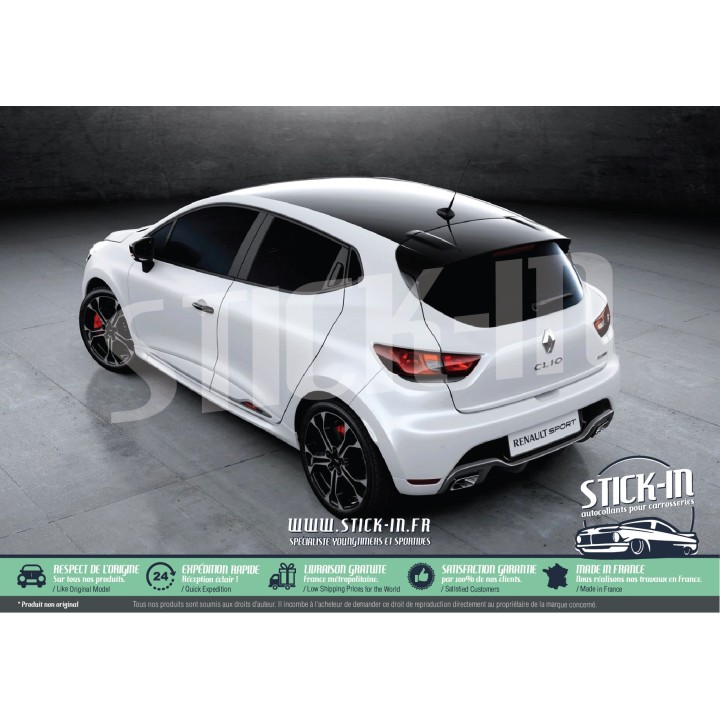 Autocollants Stickers Renault Clio 4 RS EDC TROPHY 220 Parechoc