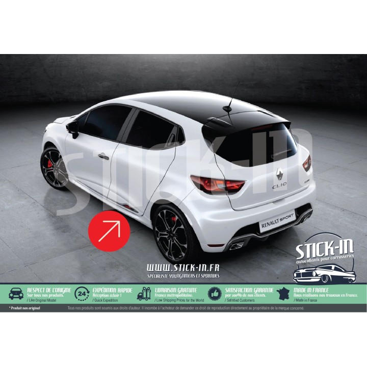 Adesivi Renault Clio 4 RS EDC TROPHY 220, adesivi per portiere inferiori