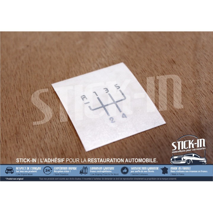 Gear Shift Knob Grille Renovation Sticker + Numbers | Renault Clio 2 RS 172