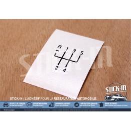 Gear Shift Knob Grille Renovation Sticker + Numbers | Renault Clio 2 RS Team