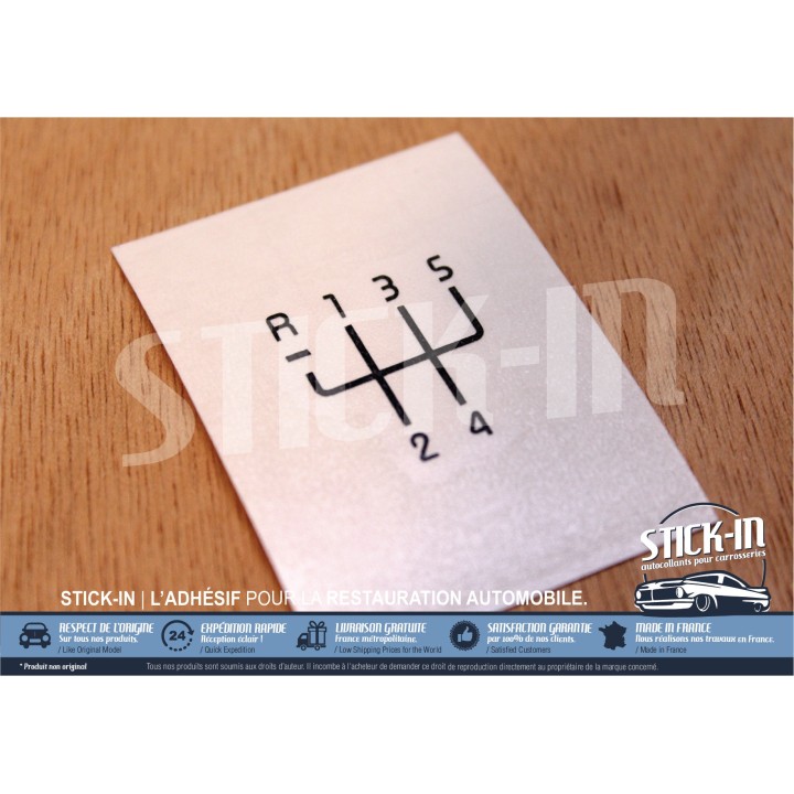 Gear Shift Knob Grille Renovation Sticker + Numbers | Renault Clio 2 RS Team