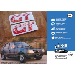 PEUGEOT 205 GT 2 Adesivi Monogrammi Parafanghi anteriori