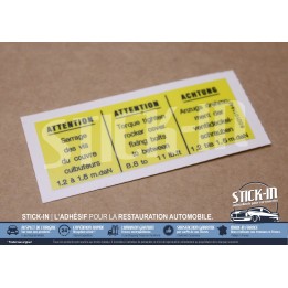 Autocollant Stickers Renault 5 Alpine Turbo serrage vis couvre culbuteurs moteur