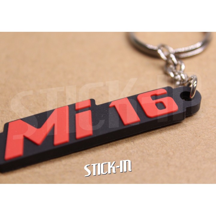 Peugeot 405 Mi16 Soft PVC Keyring with Monogram Logo