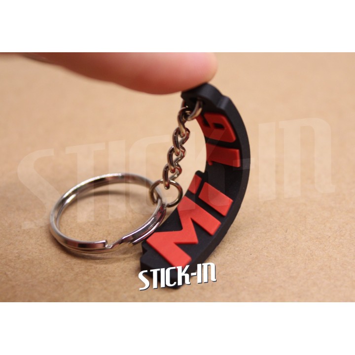 Peugeot 405 Mi16 Soft PVC Keyring with Monogram Logo