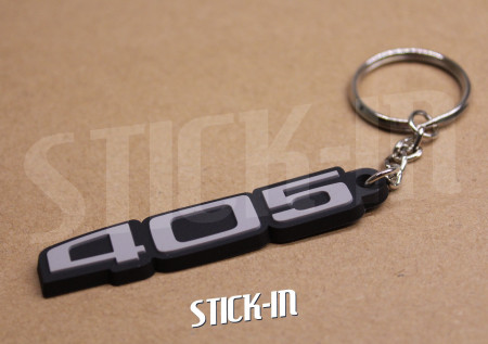 Peugeot 405 Schlüsselanhänger, weiches PVC, Monogramm-Logo