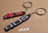 Pack 2 Schlüsselanhänger - Peugeot 405 + Mi16 - Weich-PVC mit Logo-Monogrammen